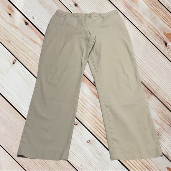 JONES NEW YORK Womens 10 Short Straight Khaki Pant - Picture 1 of 4
